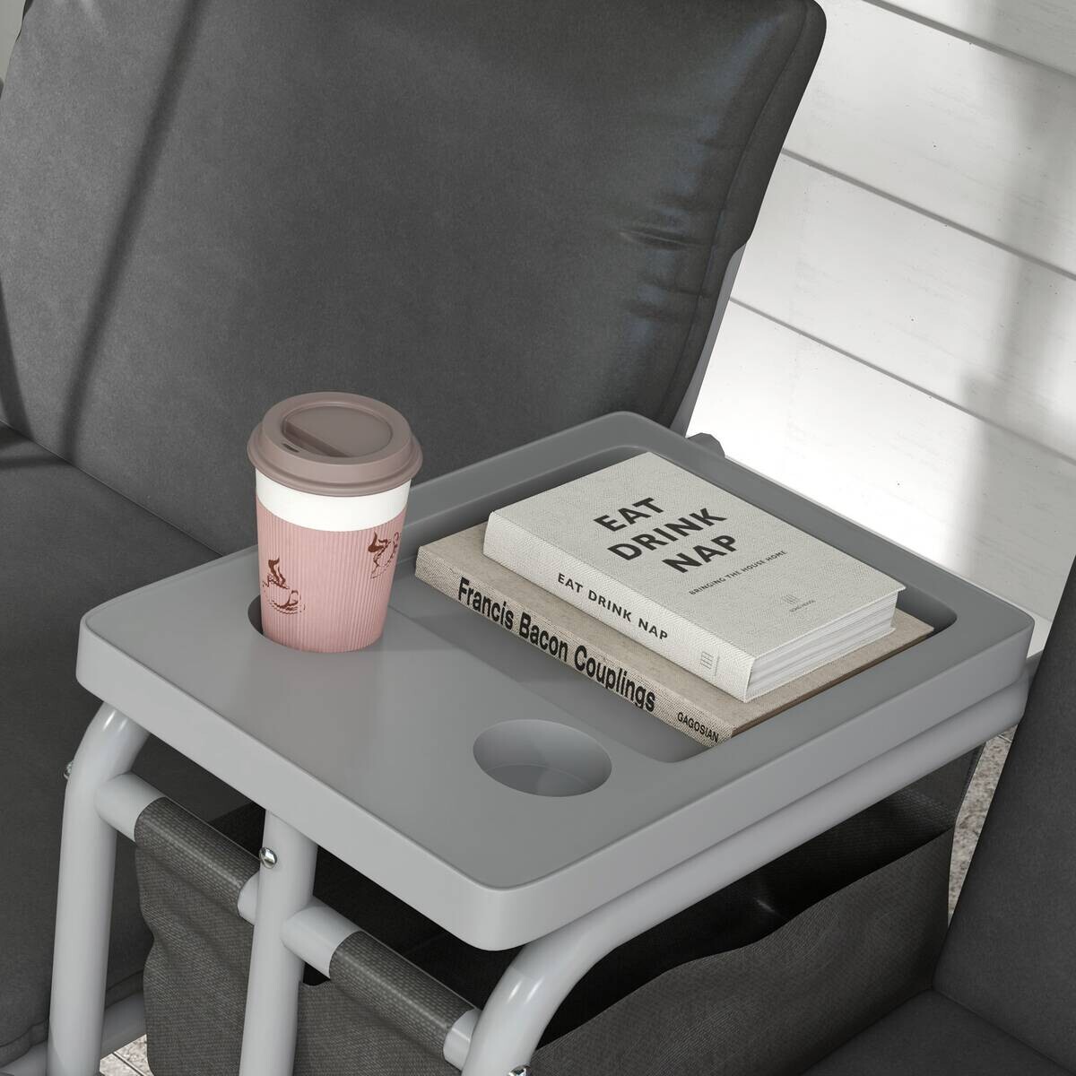 Outsunny Hollywoodschaukel schwarz Metall B/H/L: ca. 110x165x175 cm