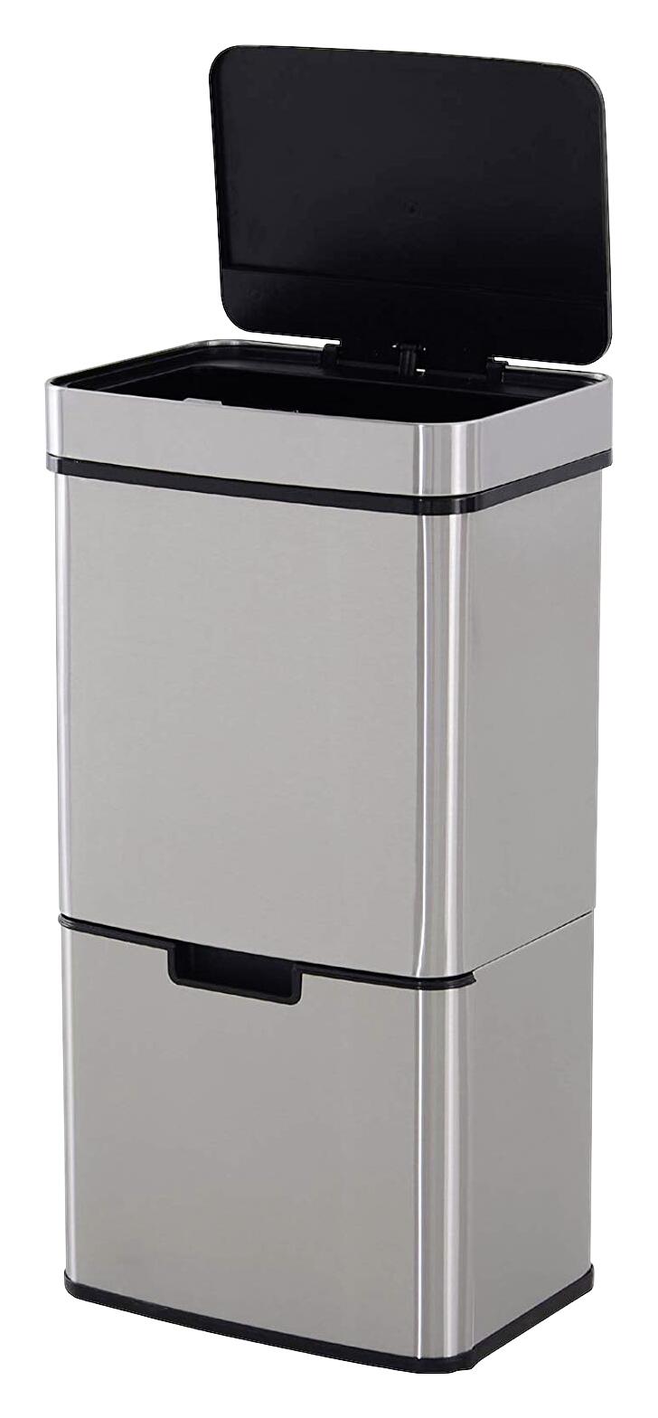 HOMCOM Abfalleimer silber B/H/L: ca. 30x81x42 cm