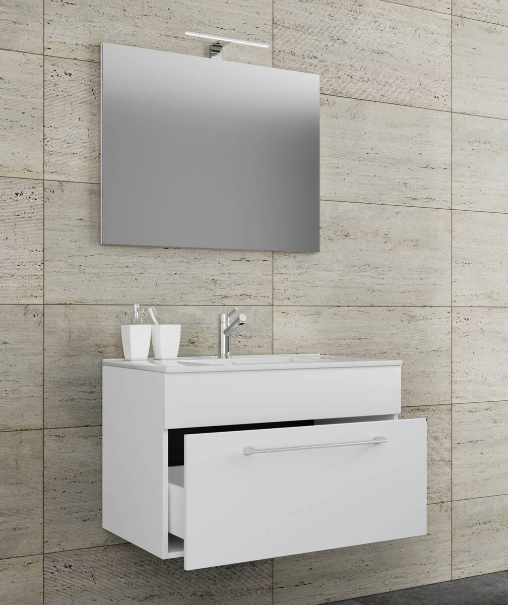 Waschplatz 3tlg-Badinos weiß B/H/T: ca. 80x50x46 cm