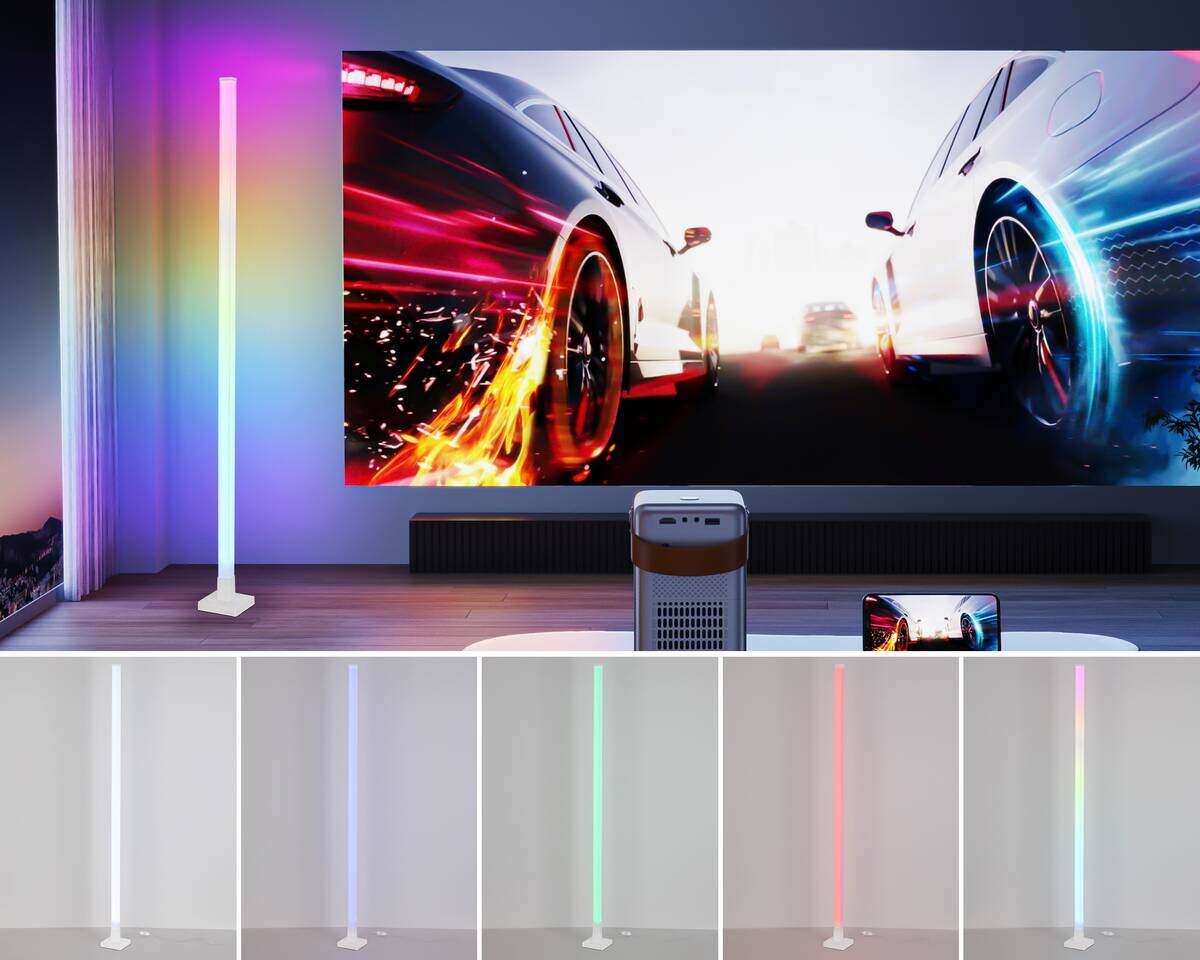 Nolo LED-RGB-Stehleuchte Tim B/H/L: ca. 12,5x12,5x150 cm