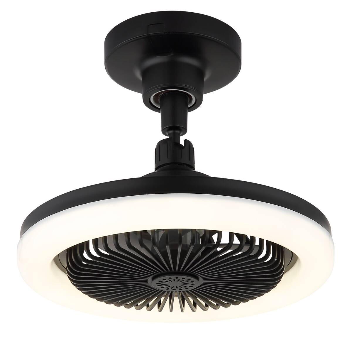 GLOBO Deckenventilator Opal mattschwarz H/D: ca. 21,7x25,8 cm max. 20 W