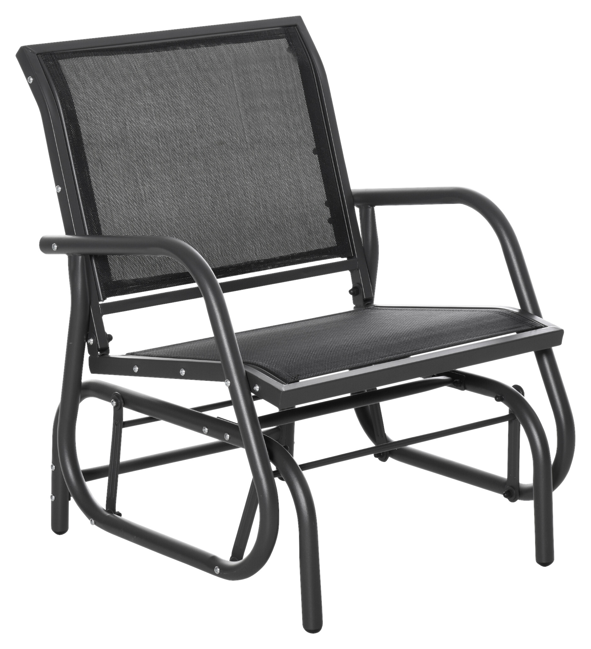 Outsunny Gartenstuhl grau Metall B/H/T: ca. 75x85x66 cm