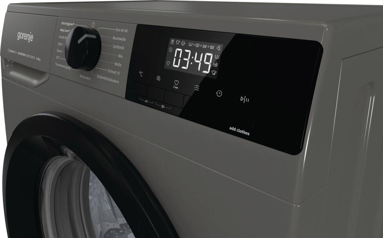 Gorenje Waschmaschine WNHEI84APSA/DE titanfarbig B/H/T: ca. 60x85x54 cm ca. 8 kg