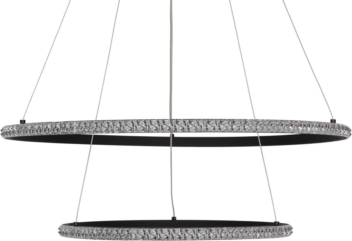 POCOline LED-Pendelleuchte Aletta schwarz Metall Acryl H/D: ca. 120x60 cm