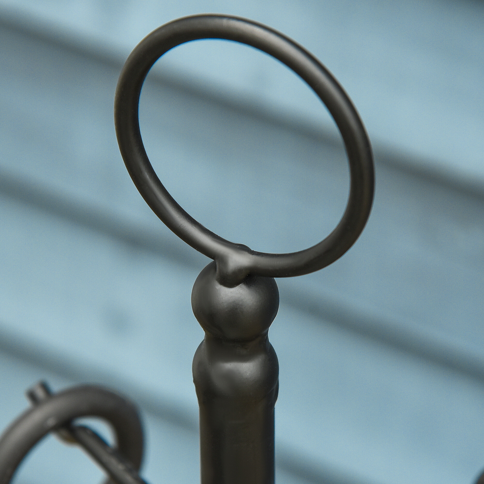 Outsunny Schürhaken und Halterung schwarz B/H/L: ca. 20x87x20 cm ca. 2,5 kg