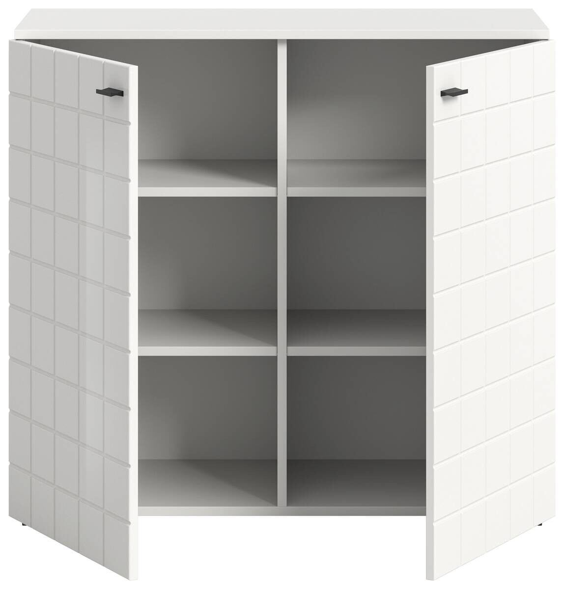 Kommode Monte weiß weiß Hochglanz B/H/T: ca. 92x86x37 cm