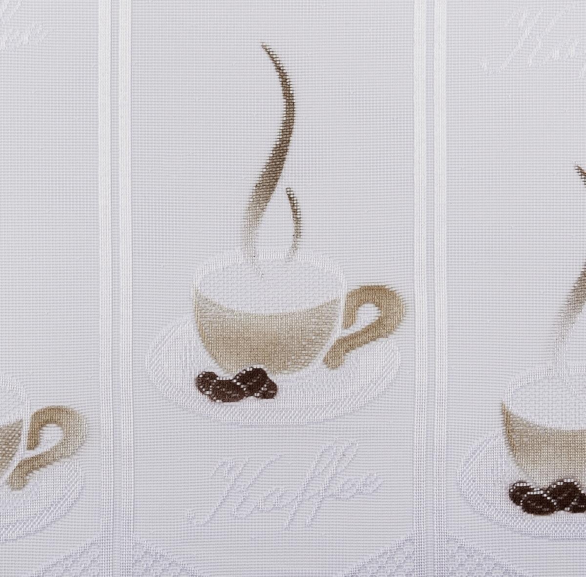 POCOline Scheibengardine Kaffee braun B/L: ca. 145x45 cm