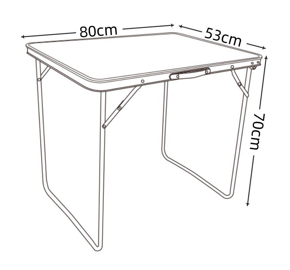 VCM Campingtisch Galdas schwarz Metall B/H/T: ca. 80x70x53 cm