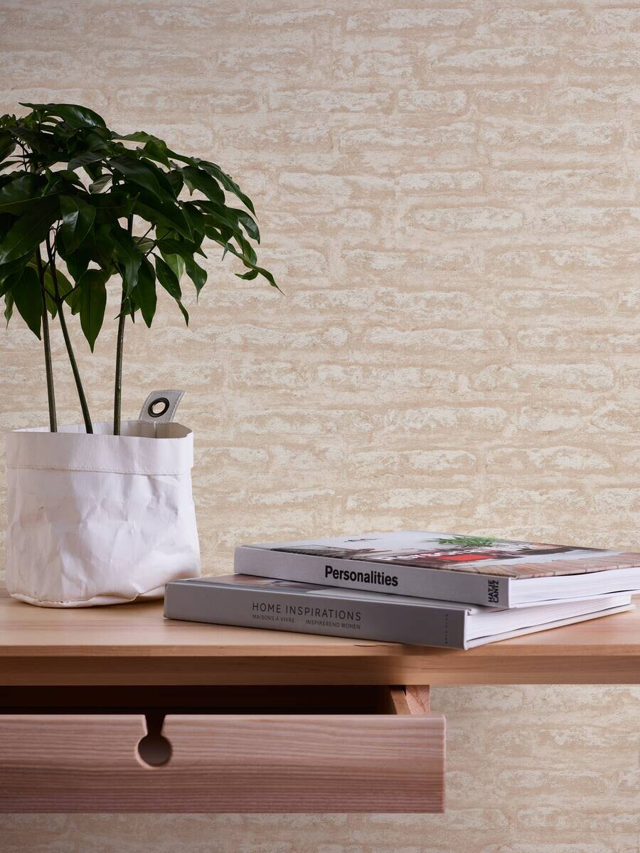 A.S.Creation Vliestapete Attractive 2 Steine beige B/L: ca. 53x1005 cm