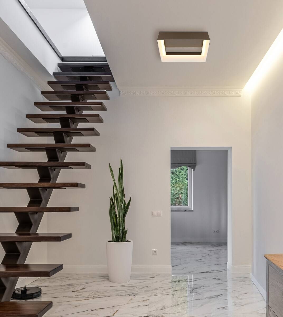 GLOBO Deckenleuchte kaffee Kunststoff Metall B/H/L: ca. 24x7,5x26 cm 1 Brennstellen