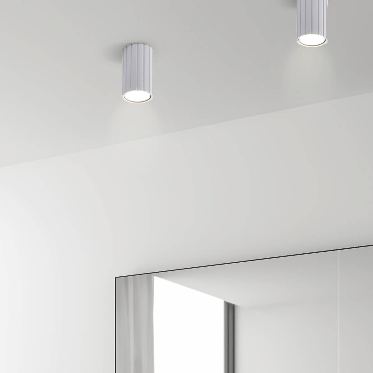 Lamkur Strahler Prisma weiß Stahl B/H/L: ca. 6,5x10x6,5 cm 1 Brennstellen