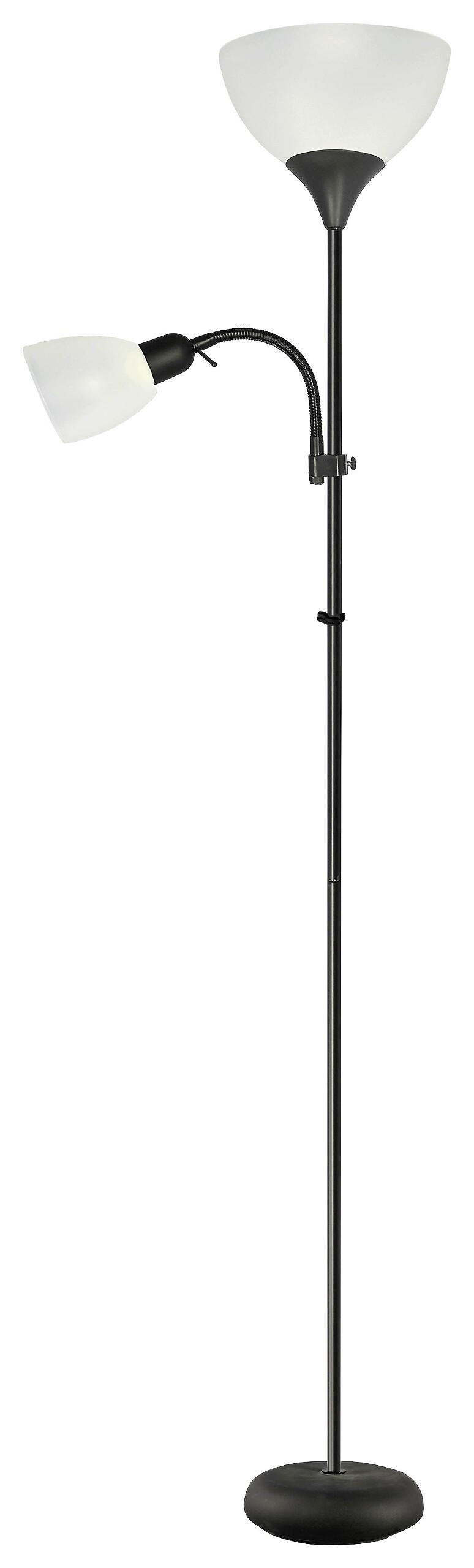 Sensation Deckenfluter Biro Promo schwarz weiß Metall Kunststoff H: ca. 180 cm E27 2 Brennstellen