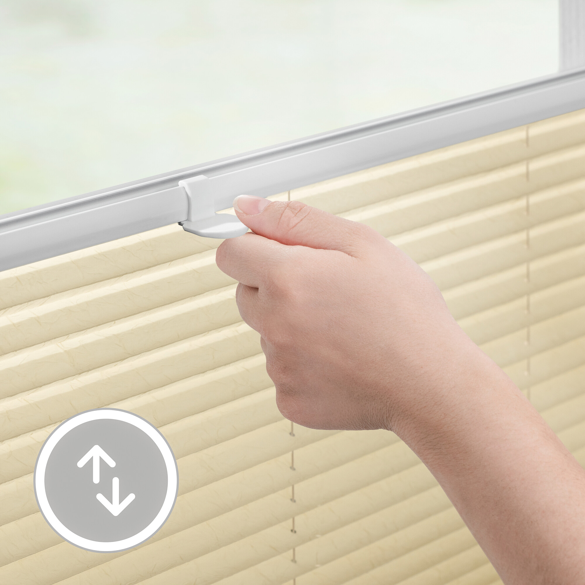 LICHTBLICK Spannplissee creme B/L: ca. 50x130 cm