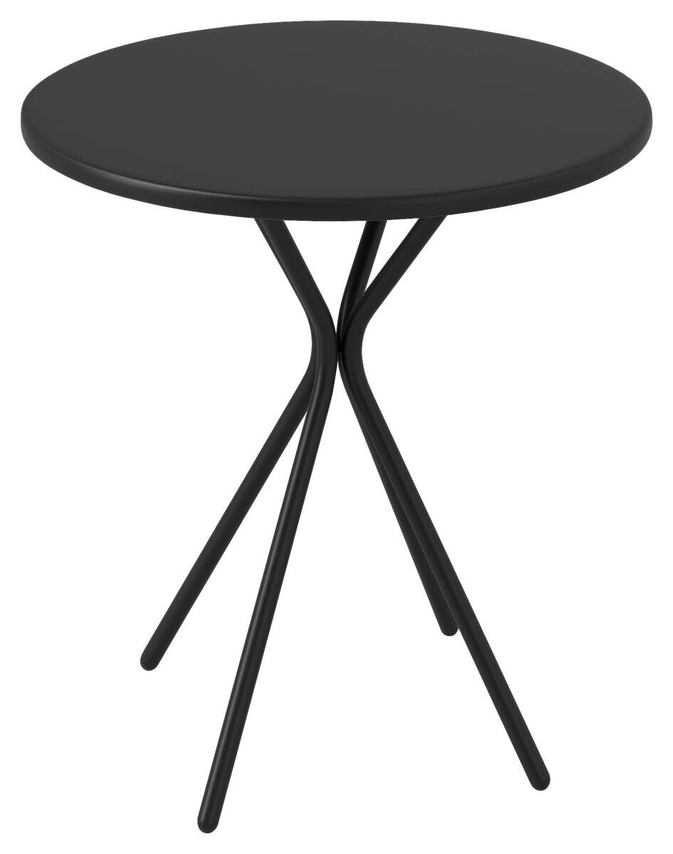 Outsunny Gartentisch schwarz Metall B/H/L: ca. 60x70x60 cm