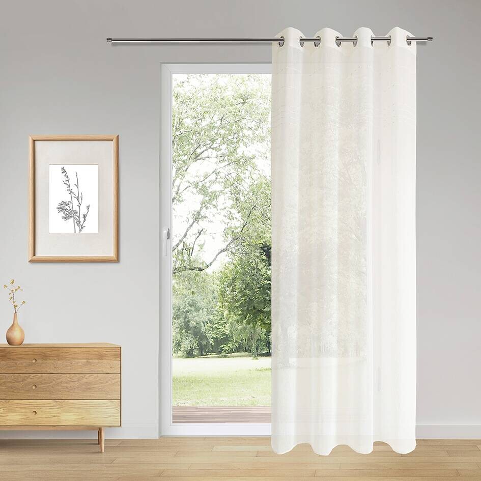 Ösenvorhang Heidelberg offwhite B/L: ca. 140x245 cm