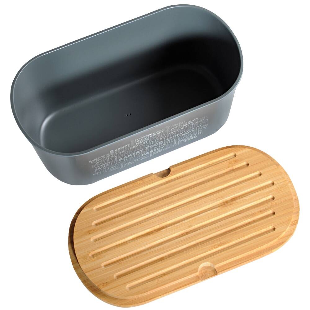 Kesper Brotbox grau Kunststoff B/H/L: ca. 20x14,5x34 cm