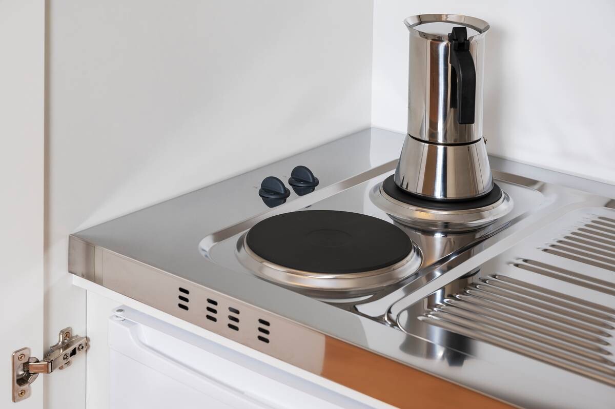 Respekta Schrankküche Economy schwarz matt B/H/T: ca. 104x193x67 cm