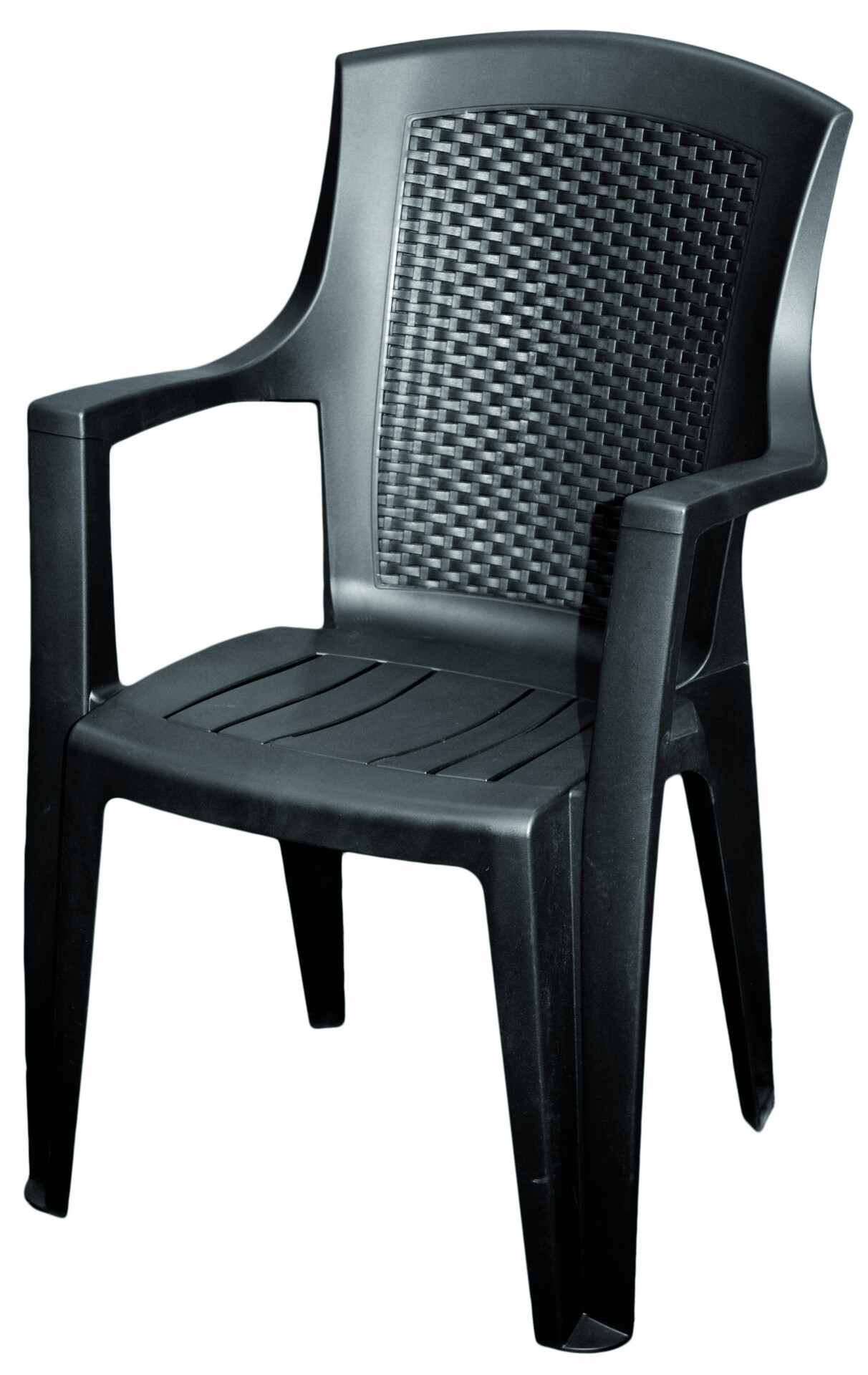 ProGarden Stapelsessel Eden anthrazit Kunststoff B/H/L: ca. 55x91x46 cm