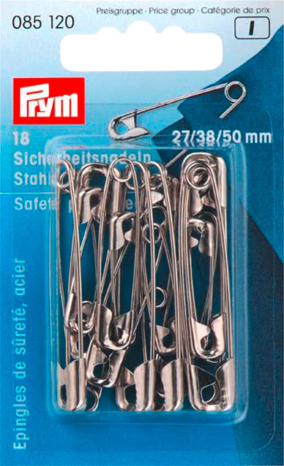 Prym Sicherheitsnadeln silber 18 Packstücke