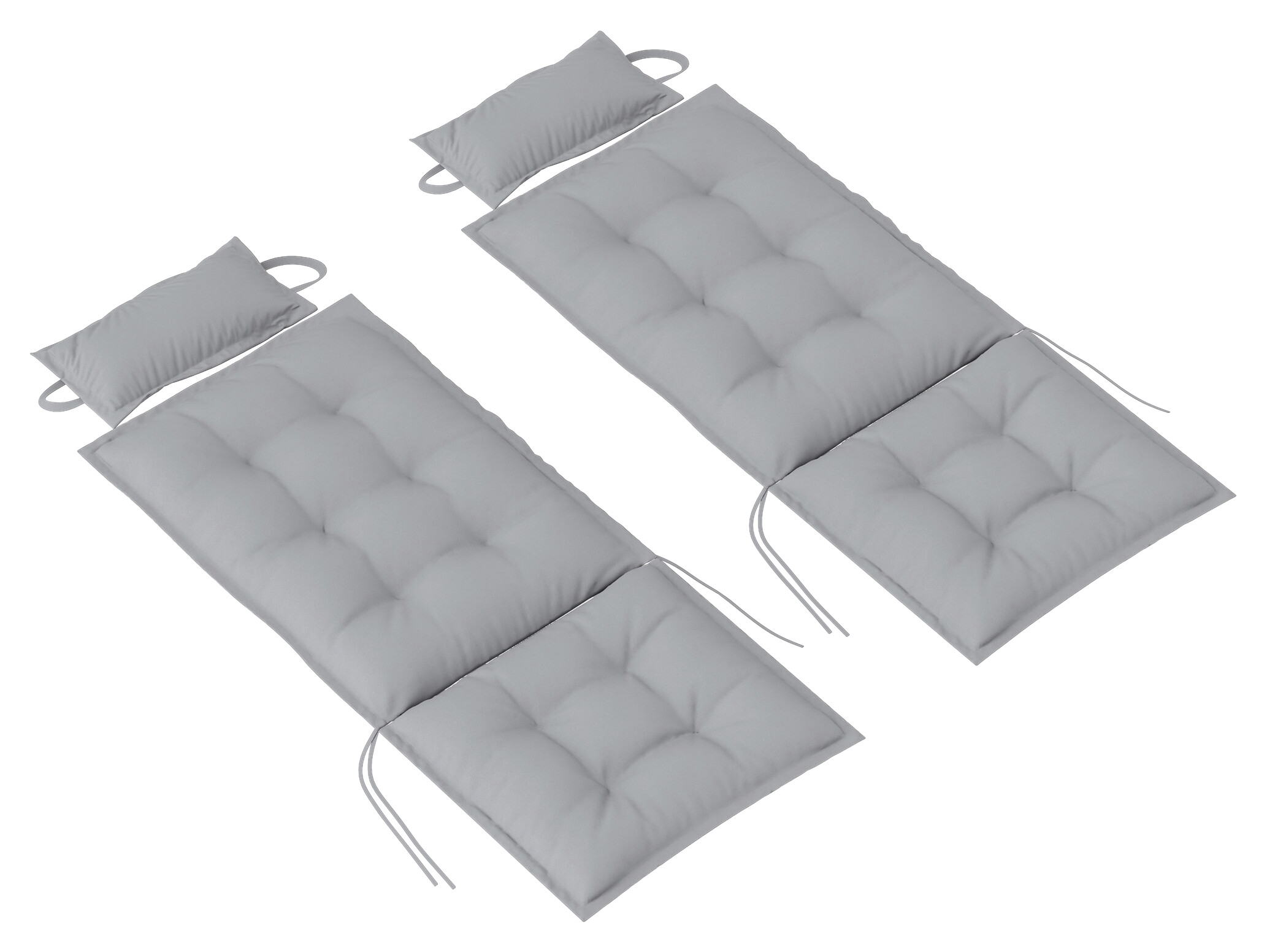 Outsunny Liegenauflage 2er Set hellgrau Polyester B/H/L: ca. 50x5x116 cm