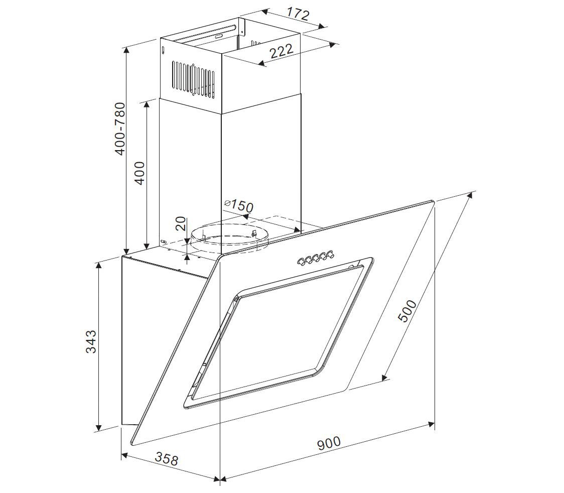 Respekta Küchenblock Premium weiß hochglänzend B/H/T: ca. 345x220,5x172 cm