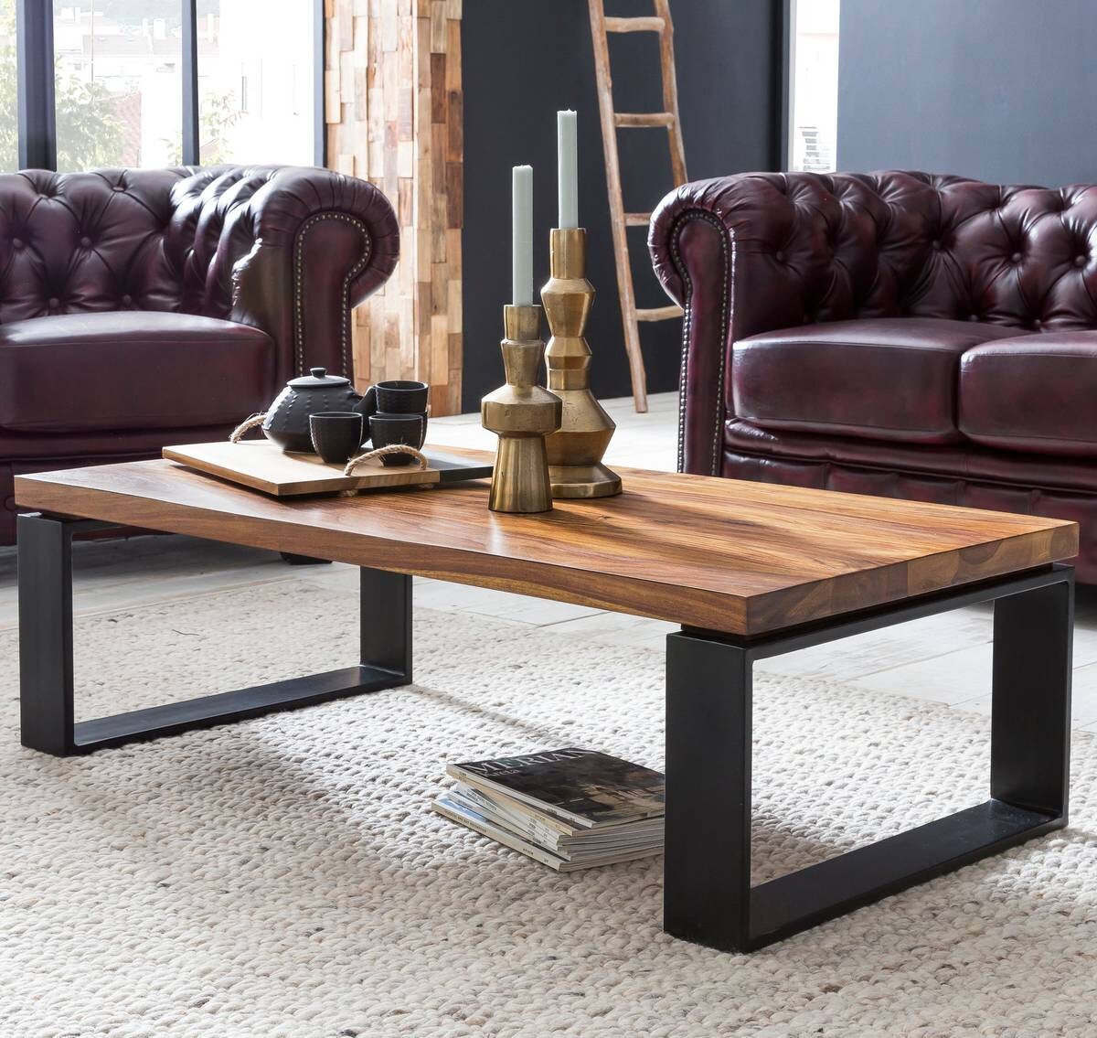 Wohnling Couchtisch braun B/H/T: ca. 115x35x60 cm