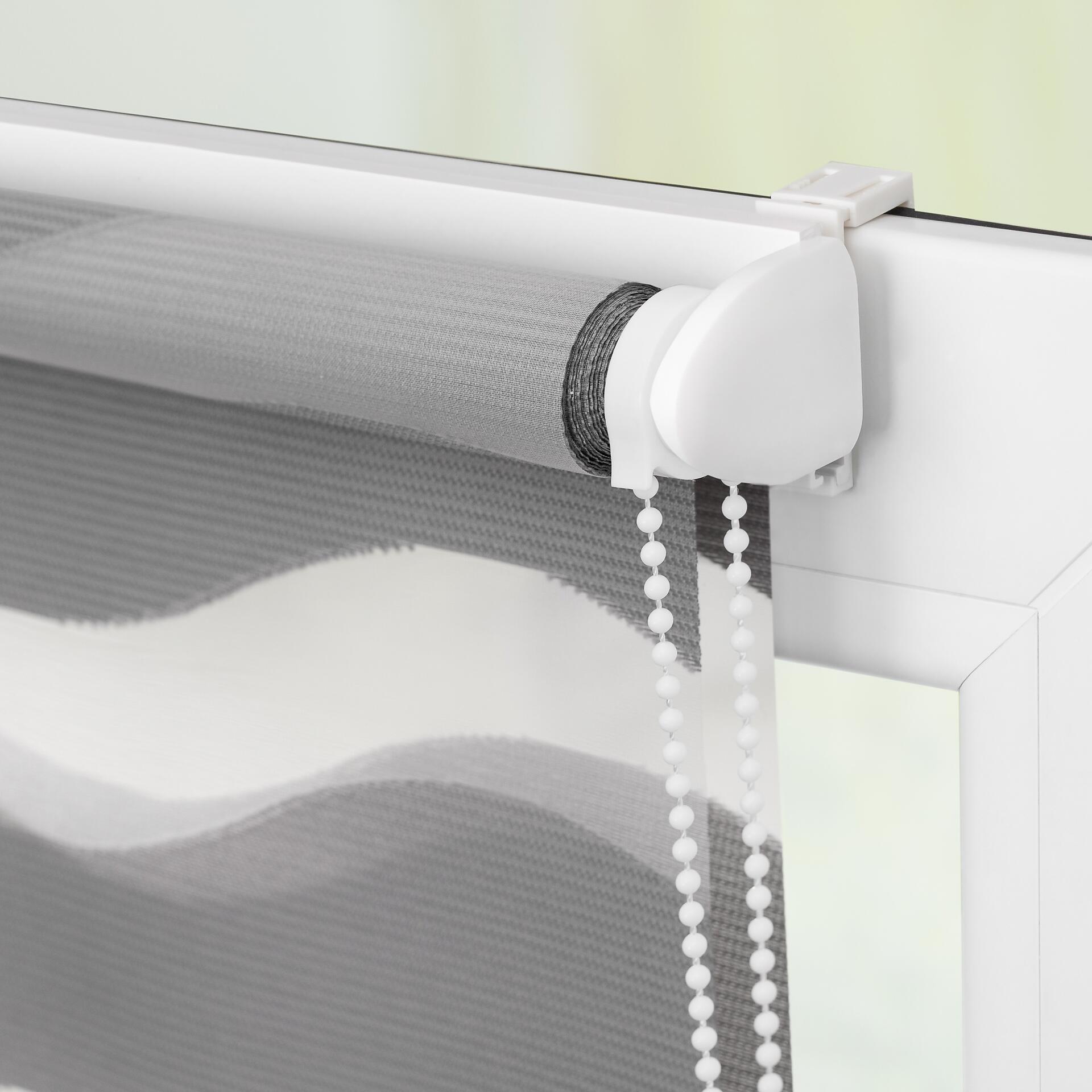 LICHTBLICK Doppelrollo Duo Welle grau B/L: ca. 90x150 cm