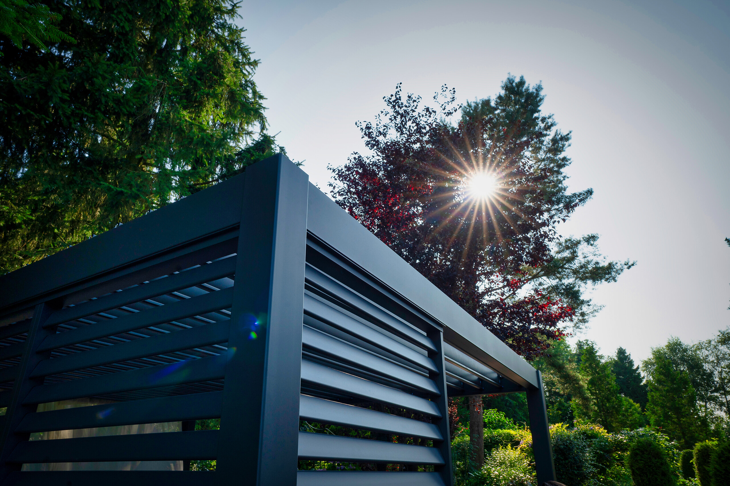 Mirador Lamellen-Seitenteil für Pergola Deluxe anthrazit Aluminium B/H/L: ca. 93x236,1x6 cm