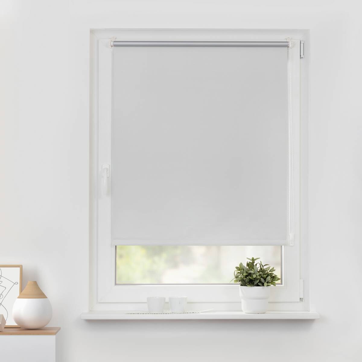 LICHTBLICK Thermo Klebe-/Klemmrollo Verdunklungsqualität weiß B/L: ca. 40x150 cm