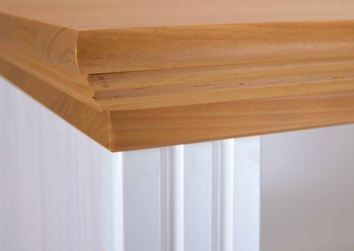 Vitrine Maluno weiß lackiert Holz B/H/L: ca. 41x163x117,2 cm