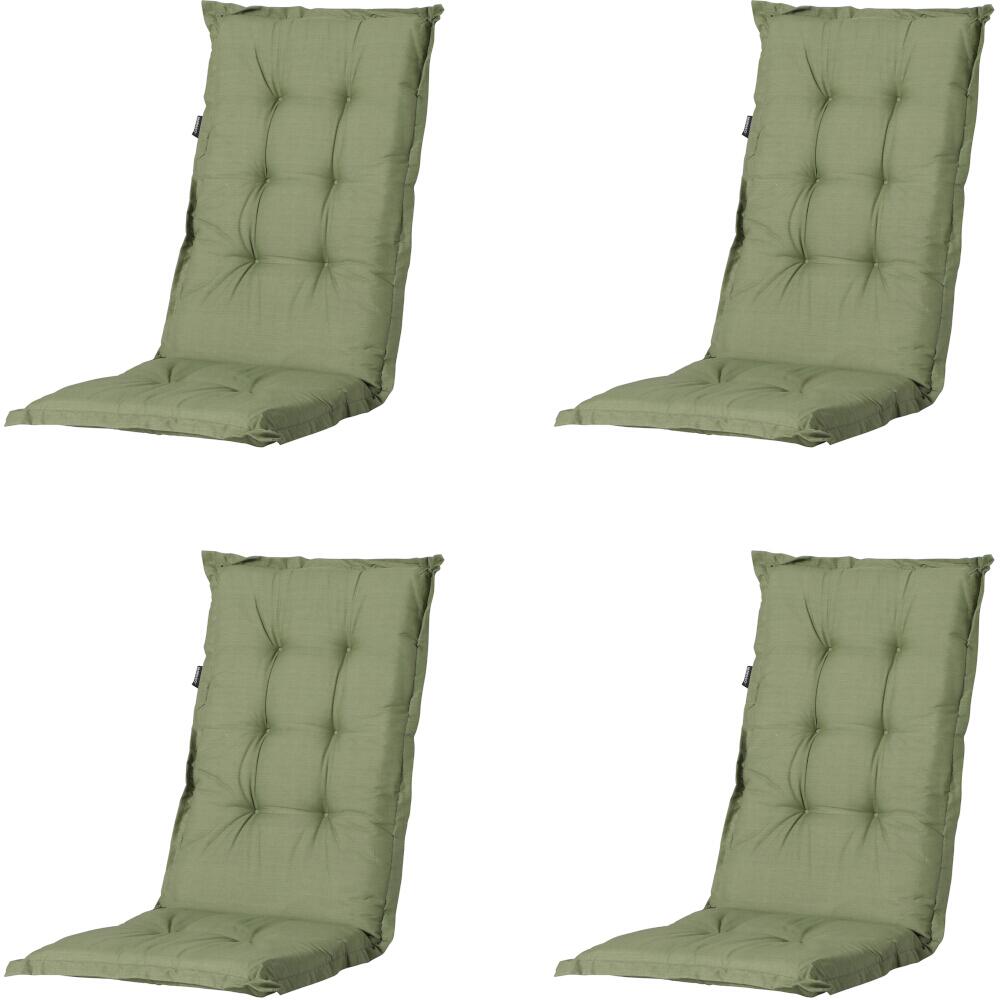 PROGARDEN,MADISON Klappsessel Set + Auflagen Tampa grün Kunststoff B/H/L: ca. 61x109x60 cm