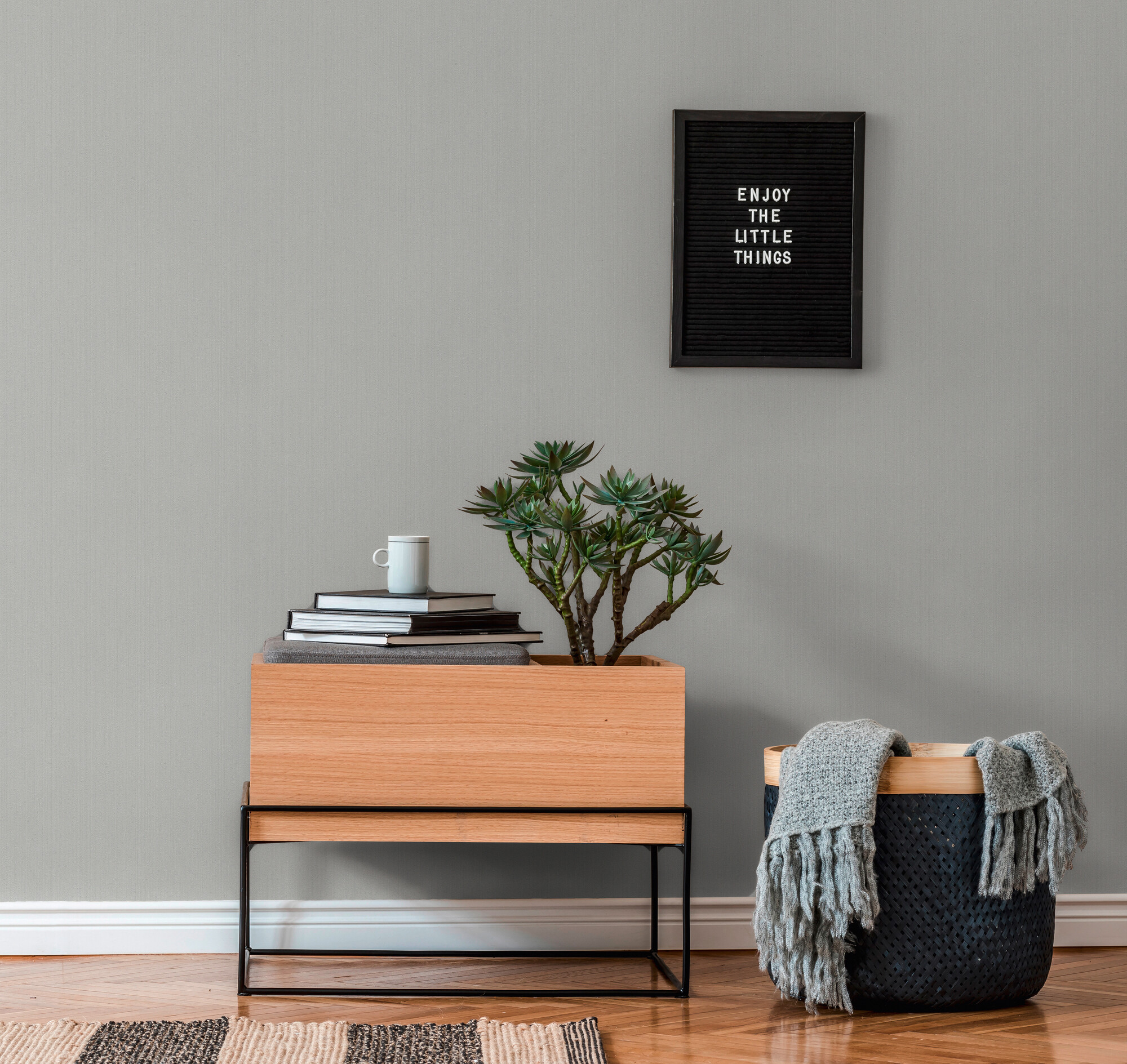 A.S.Creation Vliestapete grau B/H/D: ca. 53x1005x8,6 cm