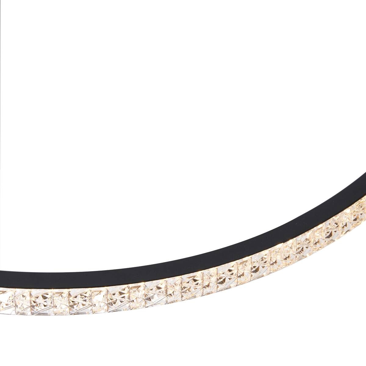 POCOline LED-Deckenleuchte Mica mattschwarz Metall Acryl B/H/L: ca. 50x12,5x77,5 cm