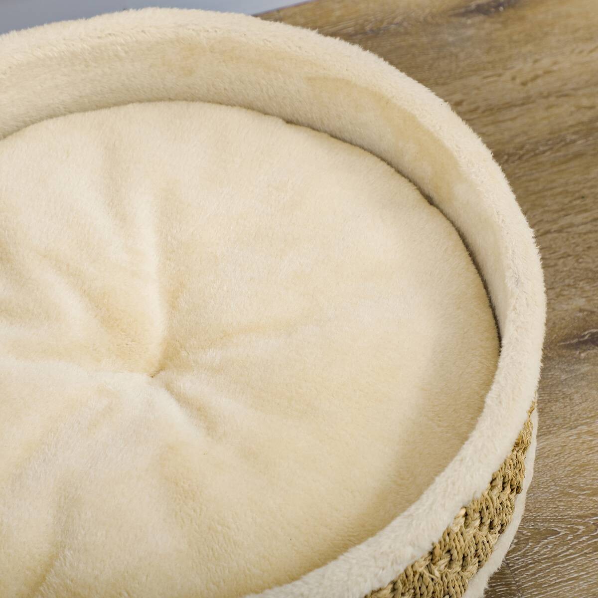 PawHut Haustierbett khaki Spanplatte B/H/L: ca. 48x24,5x48 cm