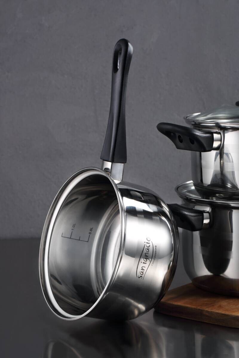 SAN IGNACIO Topfset TOLEDO silber Edelstahl 5 tlg.