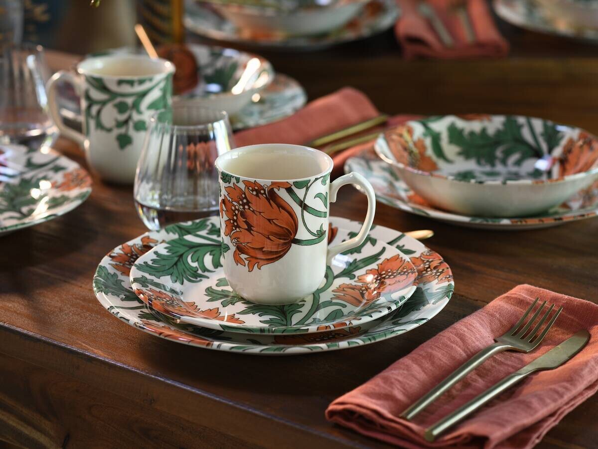 CreaTable Kombiservice Florentina rot Steingut 16 tlg.