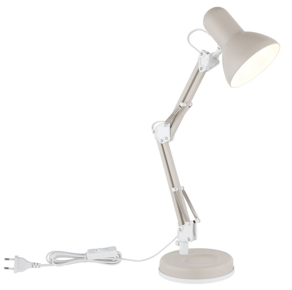 GLOBO Tischleuchte sand Metall B/H/D: ca. 40x59x15 cm E27 1 Brennstellen