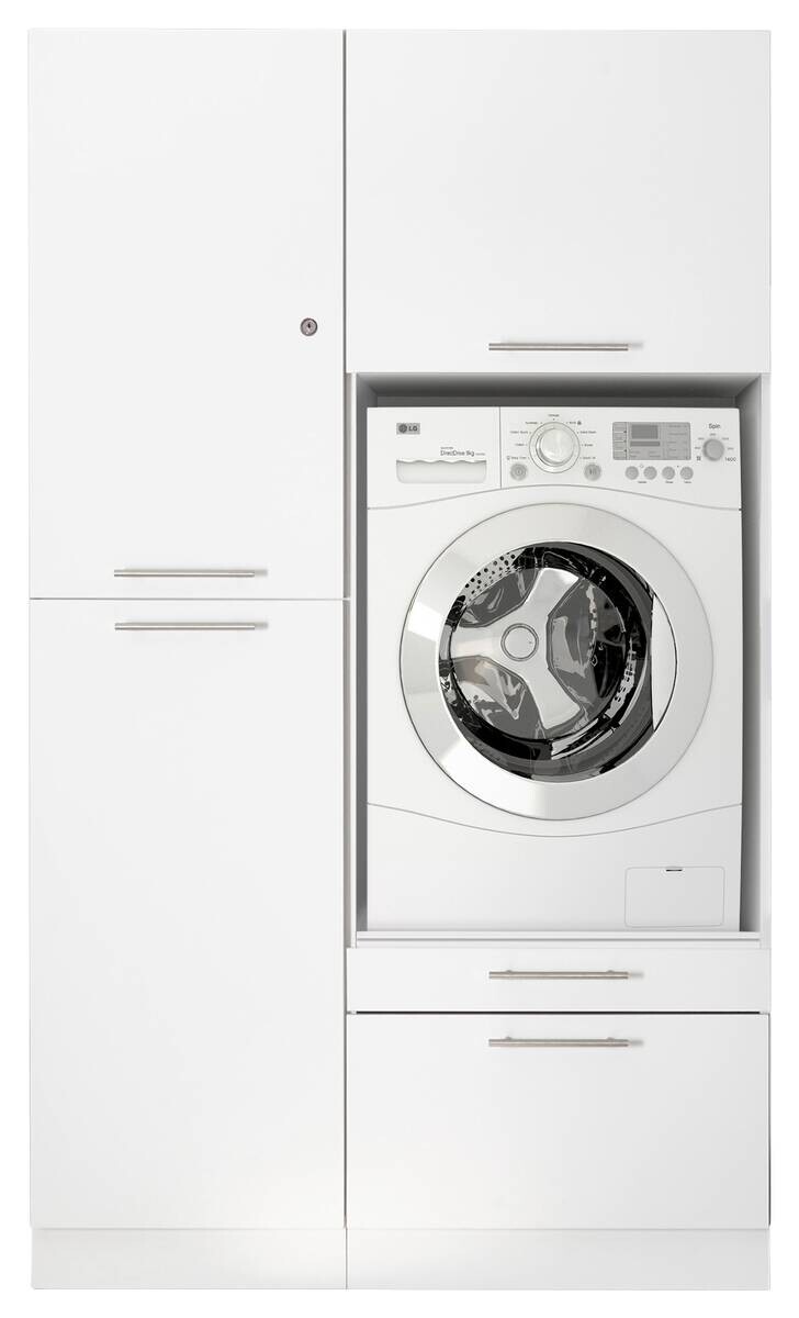 Respekta Hauswirtschaftsraum-Set Clara weiß matt B/H/T: ca. 117,4x200x67,6 cm