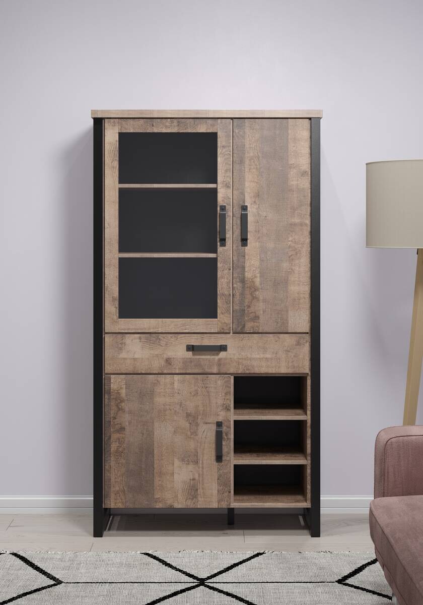 Stauraumelement Emile Eiche Tabak Nachbildung B/H/T: ca. 106x195x45 cm