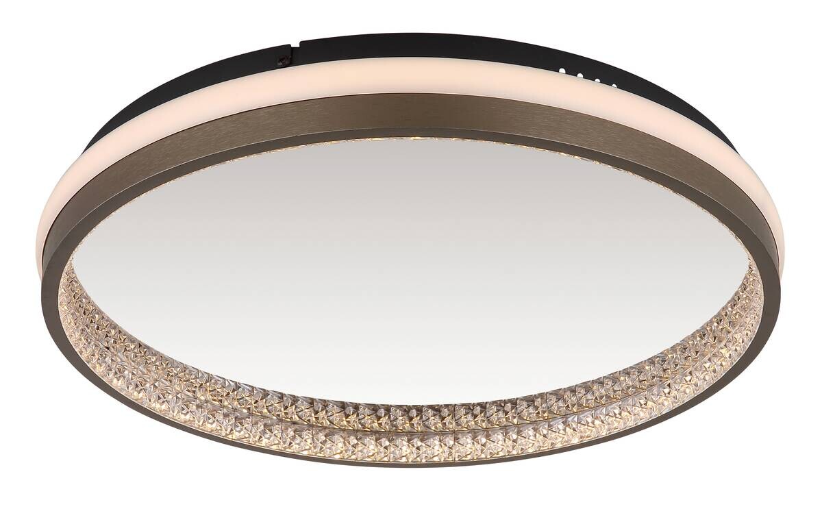 GLOBO LED-Deckenleuchte Opal dunkelgrau mattschwarz Kunststoff Metall H/D: ca. 6x39,7 cm 1 Brennstellen