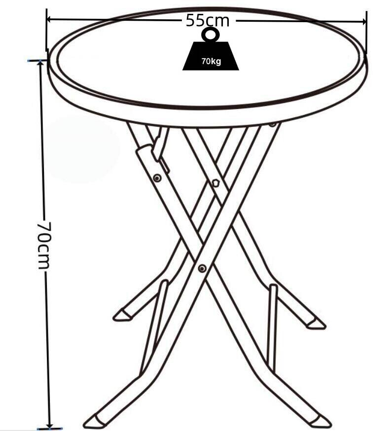 VCM Gartentisch anthrazit Metall B/H/L: ca. 55x70x55 cm