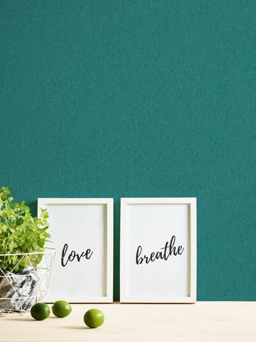 A.S.Creation Vliestapete Attractive 2 Uni petrol B/L: ca. 53x1005 cm