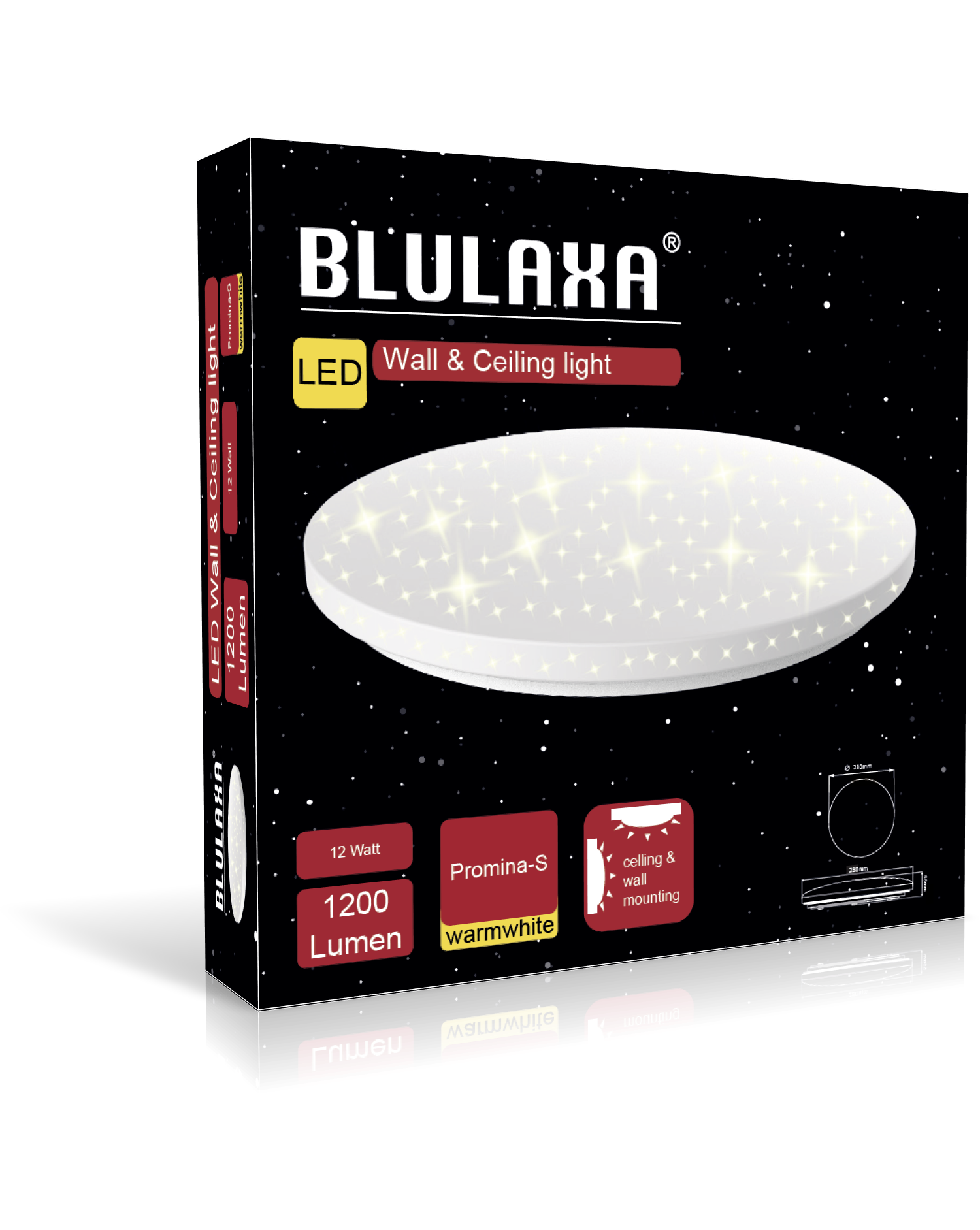 Blulaxa LED-Deckenleuchte Promina weiß Metall Kunststoff H/D: ca. 5,5x28 cm 1 Brennstellen