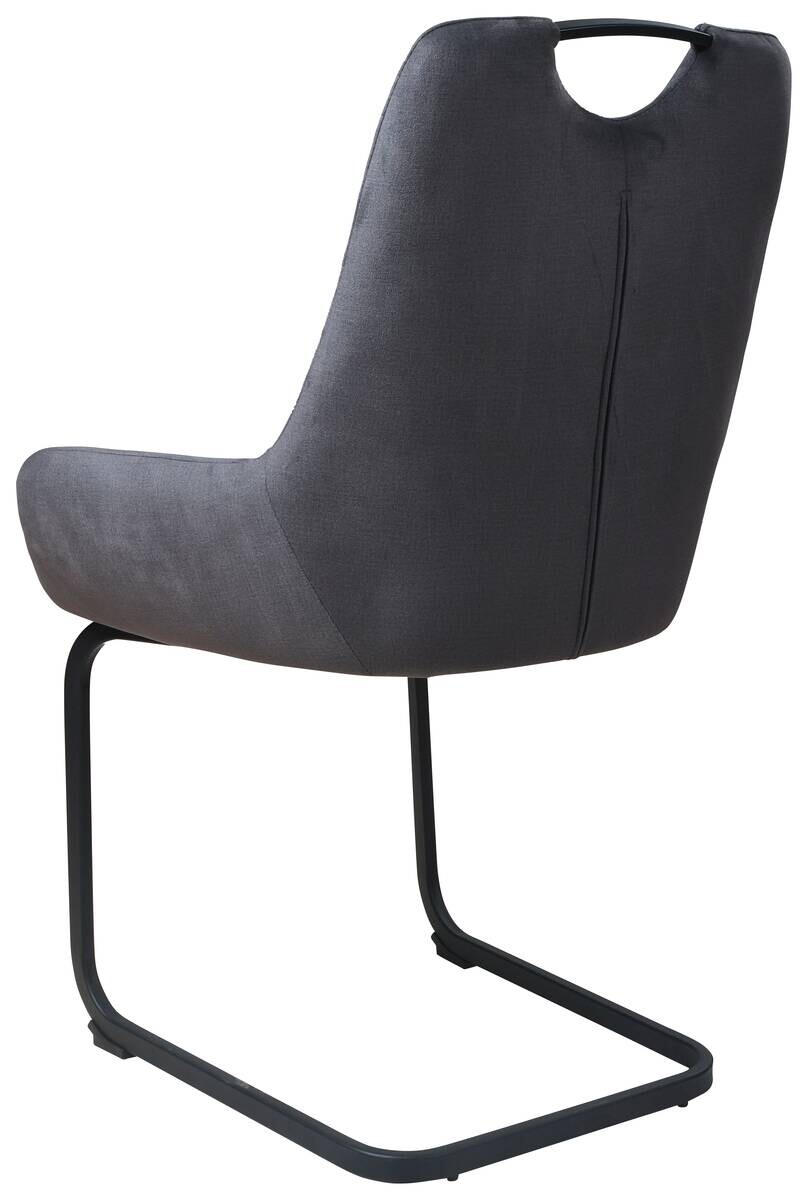 Schwingstuhl Devonport dunkelgrau Microfaser B/H/T: ca. 58x90x61 cm