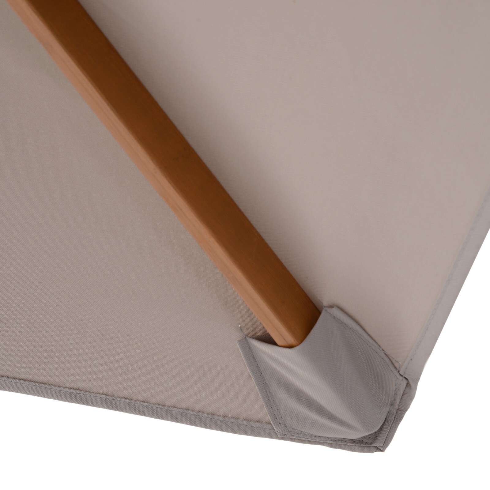 Outsunny Sonnenschirm grau Bambus H/D: ca. 230x250 cm