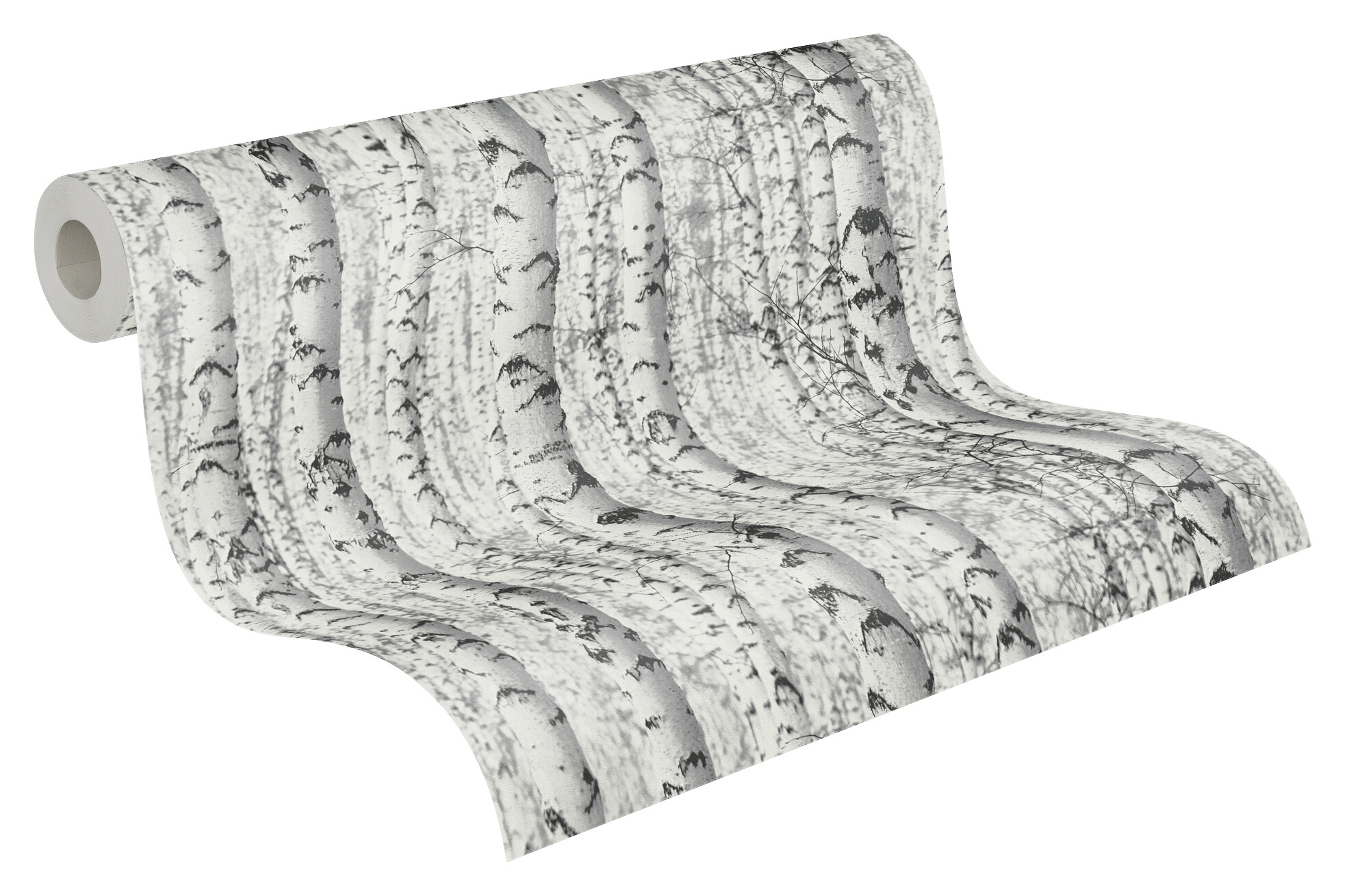 A.S.Creation Vliestapete Waldin Birkenwald schwarz weiß B/H: ca. 0,53x10,05 cm