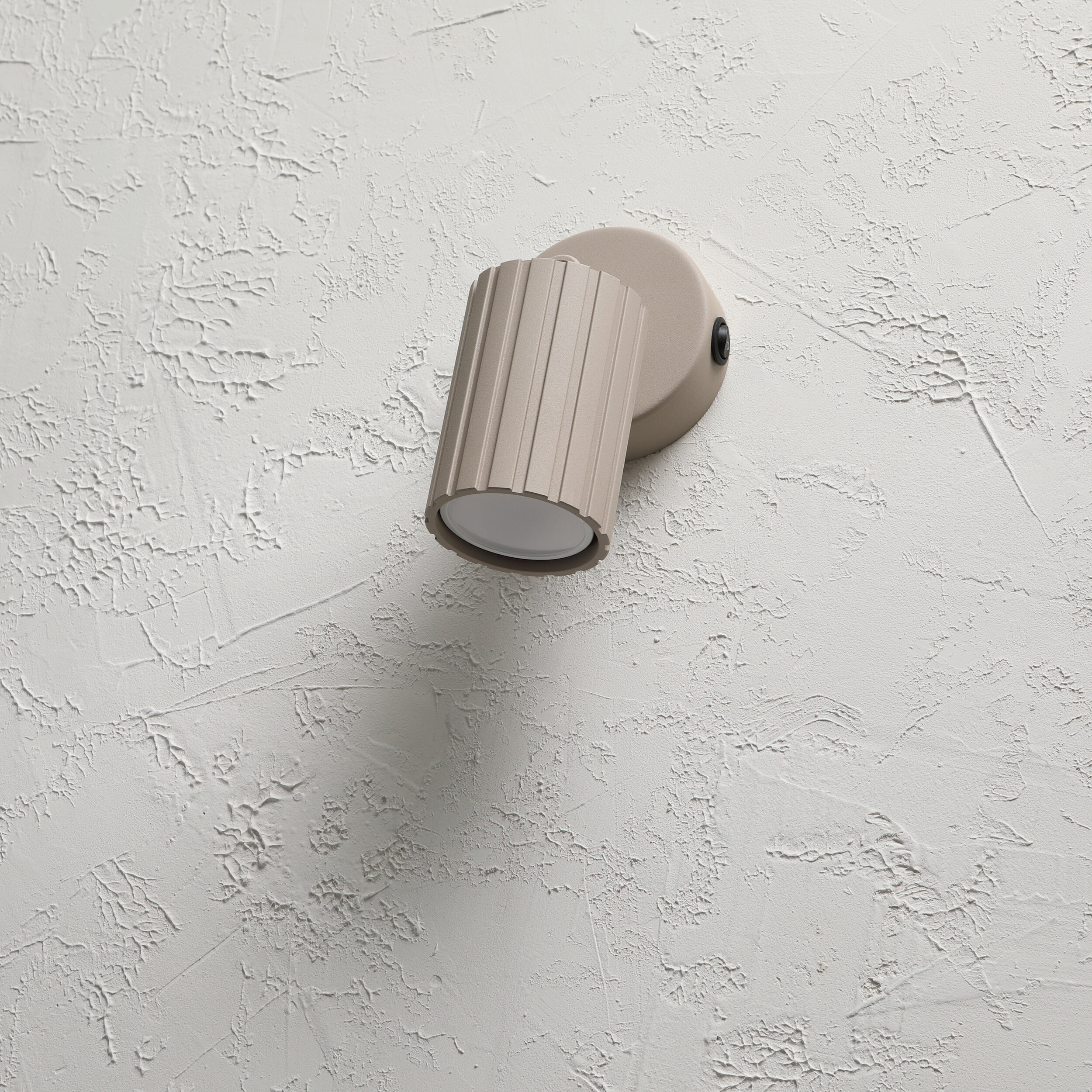 Lamkur Wandleuchte Prisma beige Stahl B/H/L: ca. 8x16x8 cm GU10 1 Brennstellen