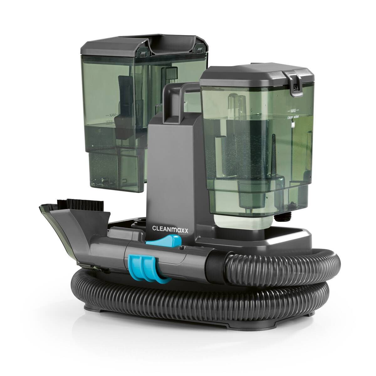 CLEANmaxx Polster -und Teppichreiniger 16382 grau blau Kunststoff B/H/L: ca. 22x27x26 cm ca. 330 W