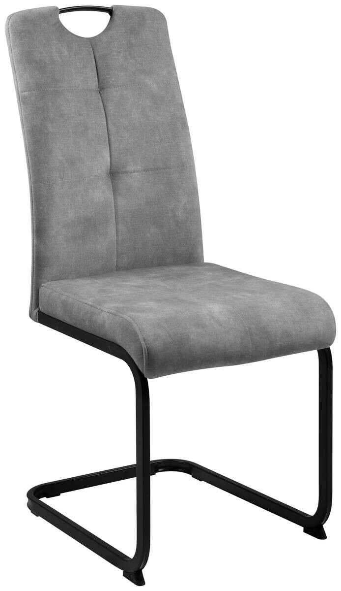 Schwingstuhl Zora hellgrau Microfaser B/H/T: ca. 42x100x61 cm