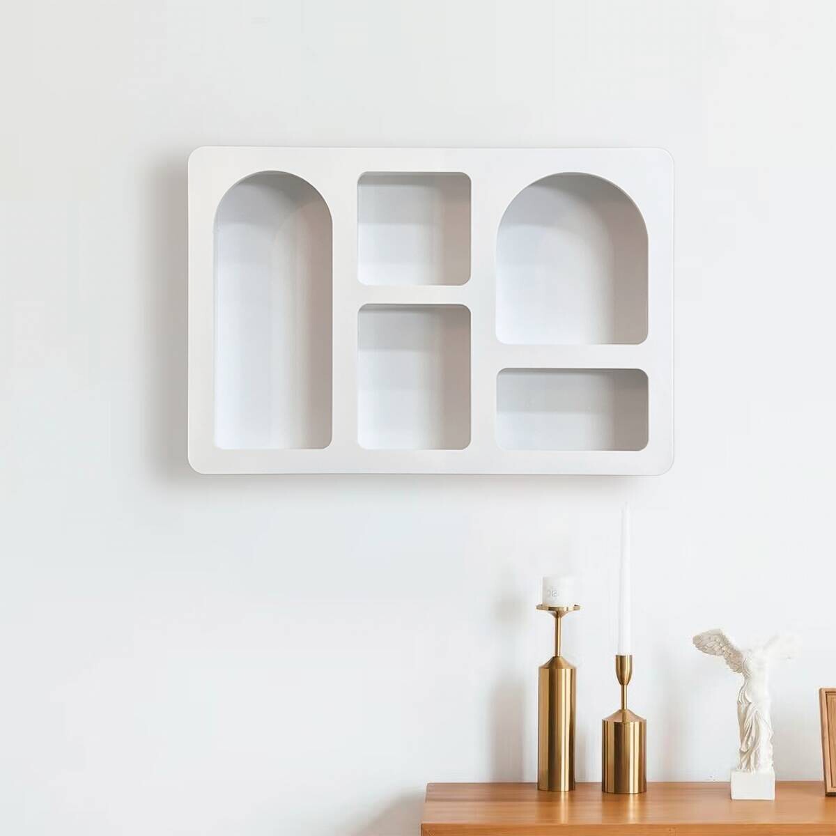 Wandregal Betty weiß B/H/T: ca. 35x50x9 cm